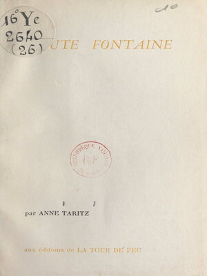 cover image of Haute fontaine